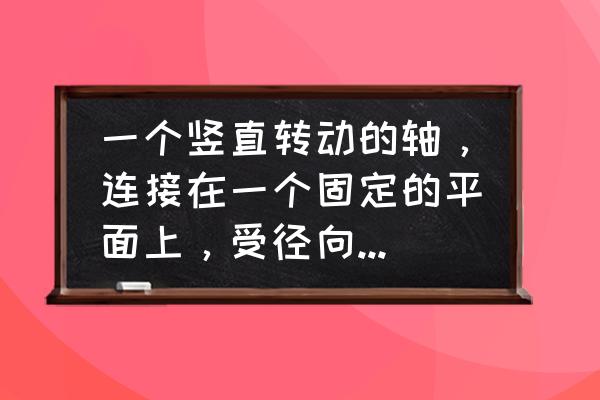 轴向和径向力用一个轴承行吗 一个竖直转动的轴,连接在一个固定的平面上,受径向力与轴向力,需选用什么样的轴承,轴承与平面如何固定? 轴向和径向力用一个轴承行吗 一个竖直转动的轴,连接在一个固定的平面上,受径向力与轴向力,需选用什么样的轴承,轴承与平面如何固定?