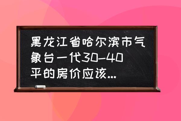 哈尔滨40平的小公寓多少钱 黑龙江省哈尔滨市气象台一代30-40平的房价应该是多少？