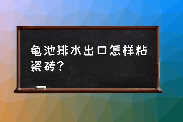 瓷砖乌龟池怎么打胶 龟池排水出口怎样粘瓷砖? 瓷砖乌龟池怎么打胶 龟池排水出口怎样粘瓷砖?