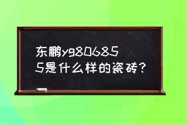 东鹏原石瓷砖哪款好看 东鹏yg806855是什么样的瓷砖? 东鹏原石瓷砖哪款好看 东鹏yg806855是什么样的瓷砖?