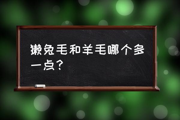 獭兔毛和皮草哪个好 獭兔毛和羊毛哪个多一点? 獭兔毛和皮草哪个好 獭兔毛和羊毛哪个多一点?