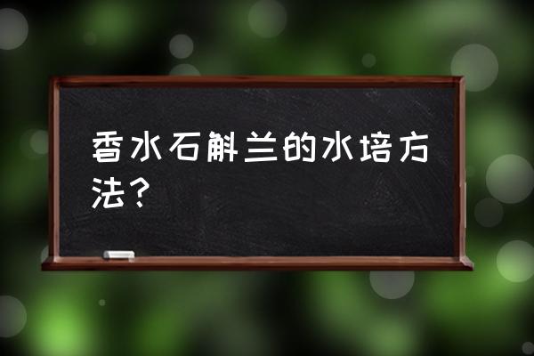 石斛的家庭养殖方法 香水石斛兰的水培方法? 石斛的家庭养殖方法 香水石斛兰的水培方法?