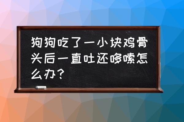 狗不小心吃了鸡骨头吐怎么办 狗狗吃了一小块鸡骨头后一直吐还哆嗦怎么办？