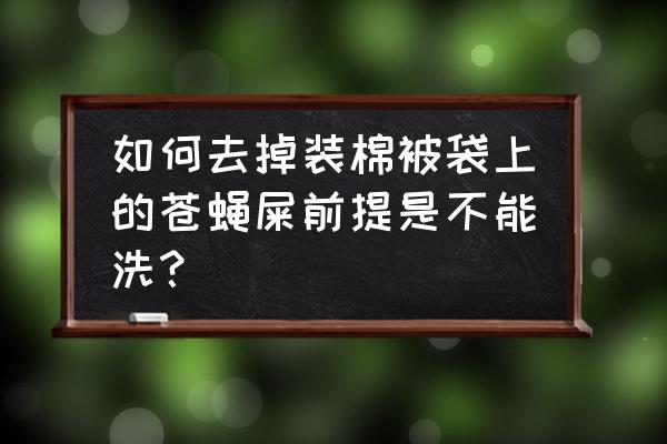 白车上的苍蝇屎怎么去除 如何去掉装棉被袋上的苍蝇屎前提是不能洗？