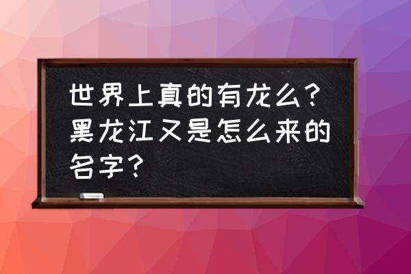 迷你世界怎么让黑龙雕像吐水 世界上真的有龙么？黑龙江又是怎么来的名字？