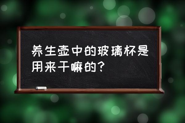 玻璃杯的用途二十种 养生壶中的玻璃杯是用来干嘛的？